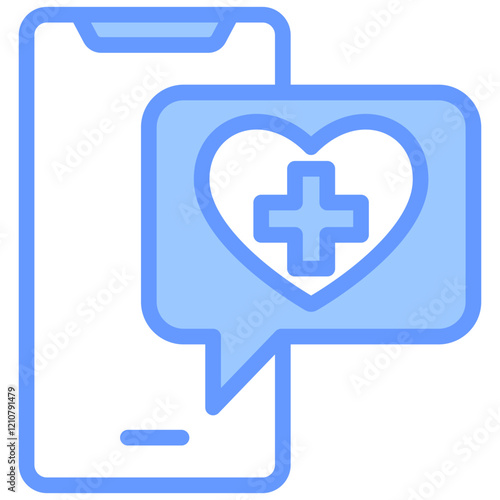 Telemedicine Blue Icon