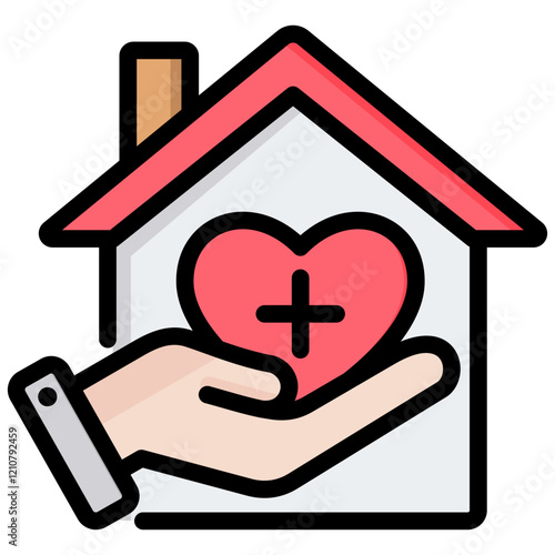 Homecare Outline Color Icon