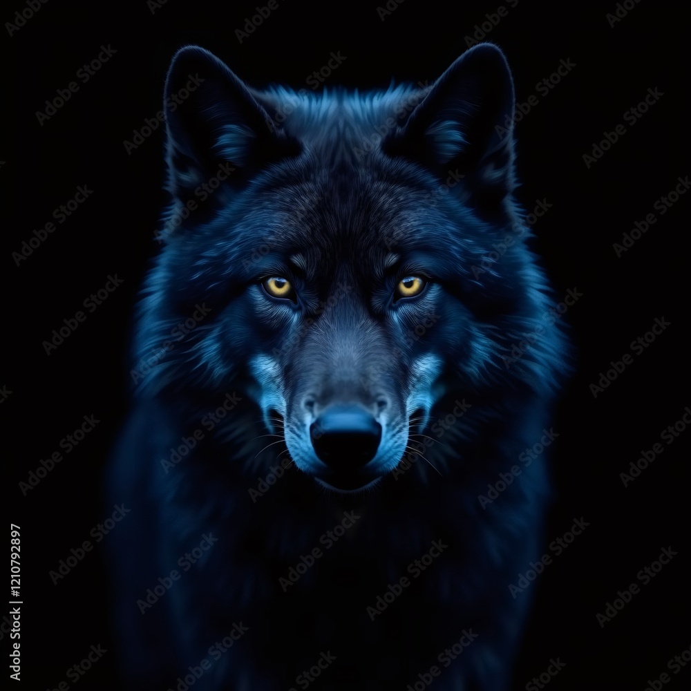 Majestic Wolf Portrait in Moonlight Majestic Wolf Portrait in Moonlight