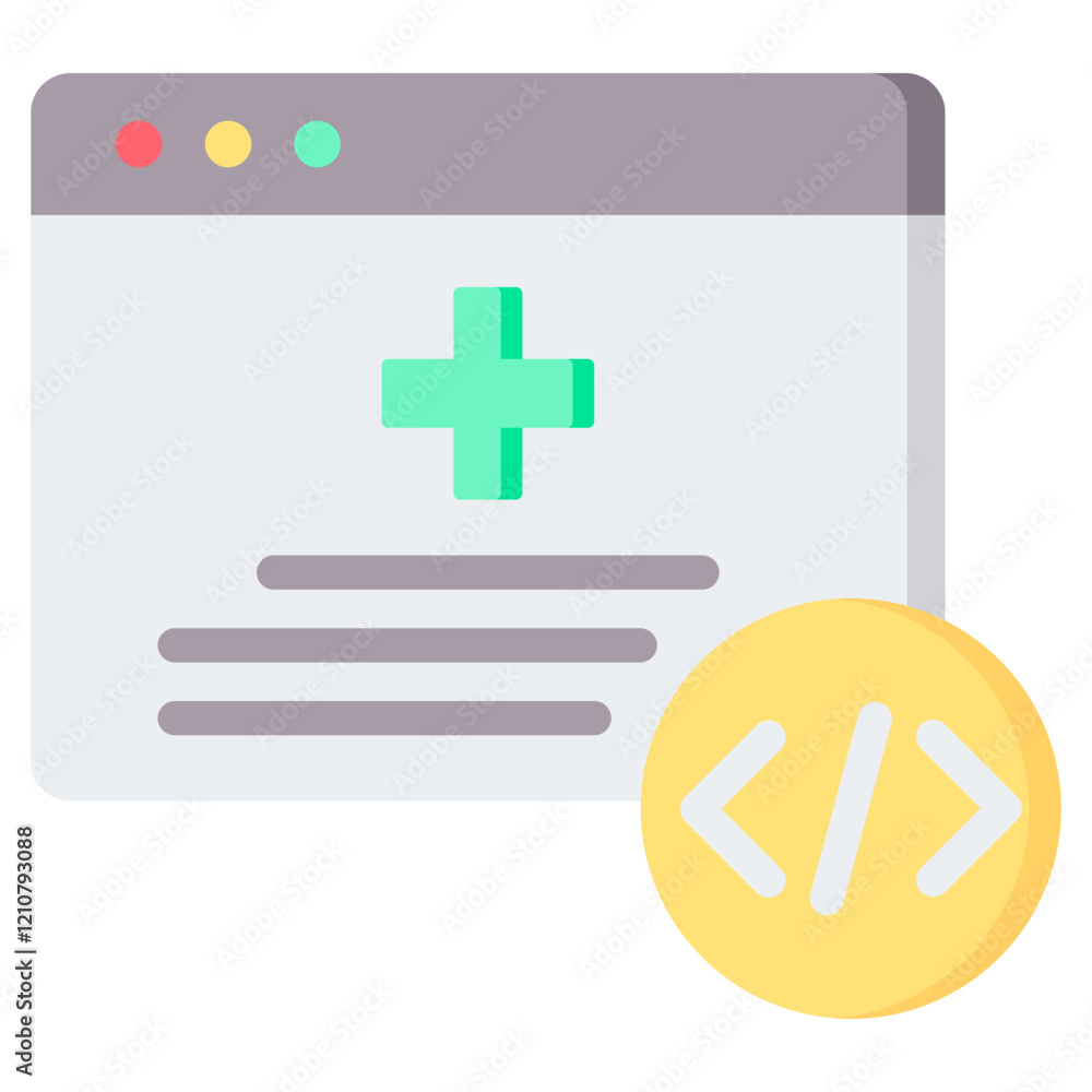 Obraz premium Health App Flat Icon