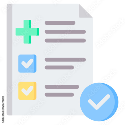 Health Assessment Flat Icon