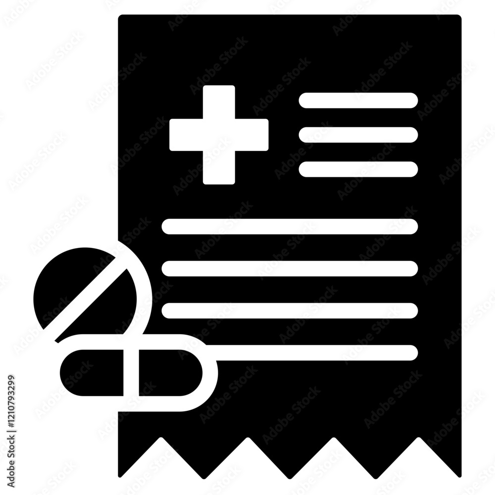 Obraz premium Prescription Glyph Icon