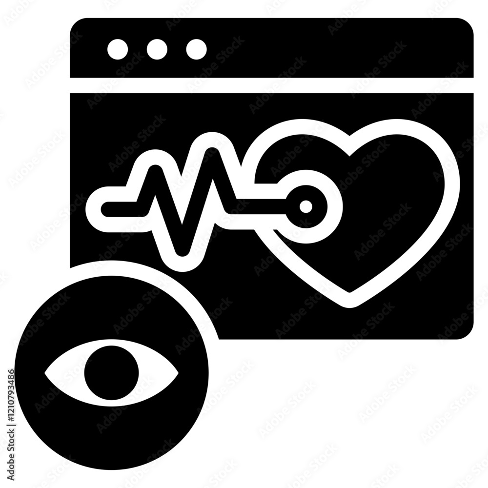 Fototapeta premium Telemonitoring Glyph Icon