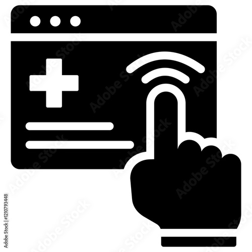 Healthcare Accessibility Glyph Icon