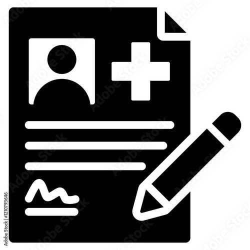 Patient Consent Glyph Icon