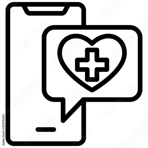 Telemedicine Outline Icon