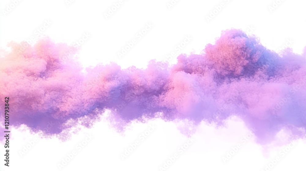 Fototapeta premium Pink and purple smoke cloud, floating gently, soft textured edges, ethereal and abstract, artistic design, seamless floating effect, glowing soft transitions