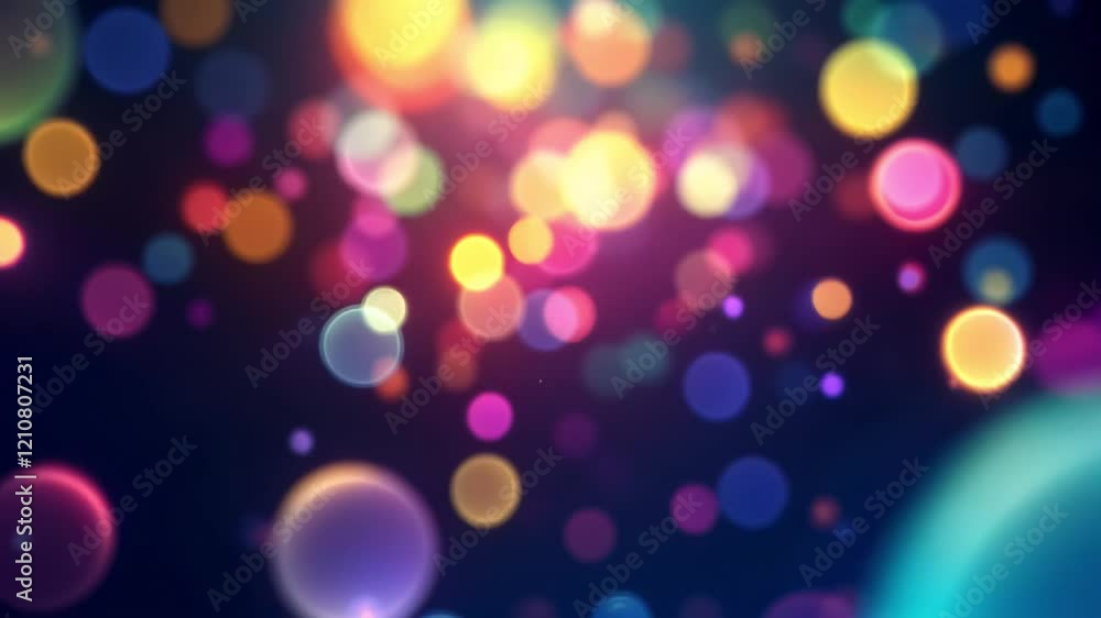 Colorful Bokeh Lights Background Loop Animation Video