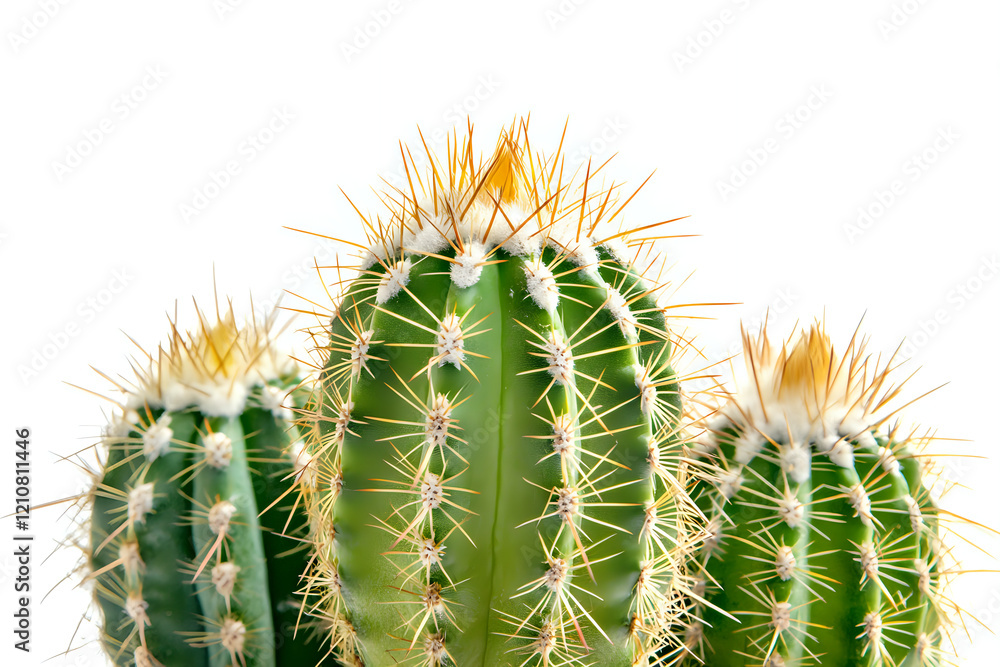 Set of cacti, white background Set of cacti, white background