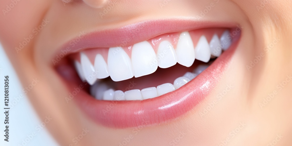 Obraz premium Woman with a white smile