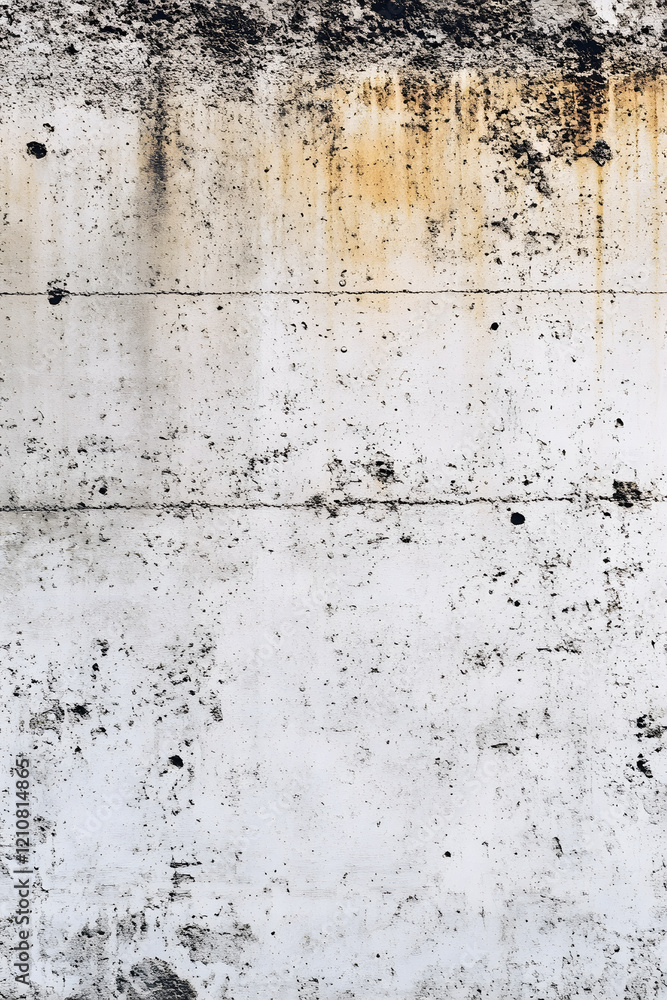 Fototapeta premium Textured Weathered Concrete Wall with Natural Moss and Stains Capturing Urban Decay : Generative AI