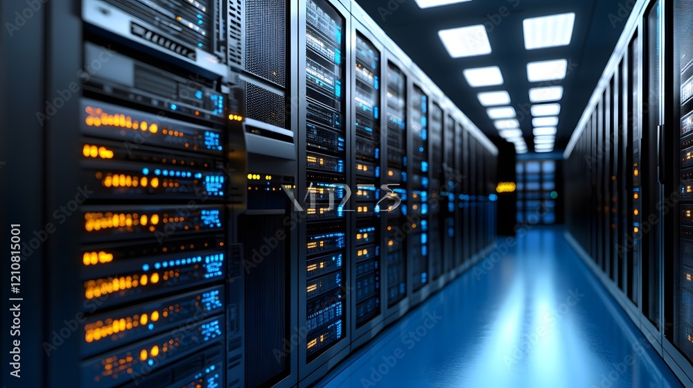 modern data filled with server rows modern data filled with server rows