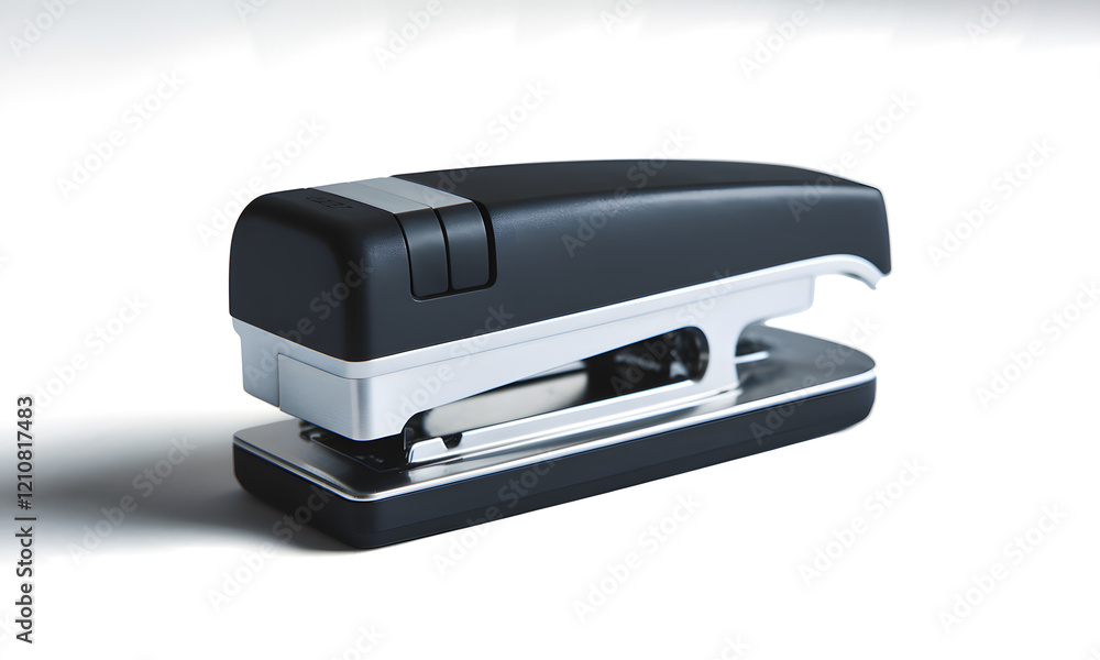 A 3D rendering of an office stapler isolated on white background PNG used for office work A 3D rendering of an office stapler isolated on white background PNG used for office work