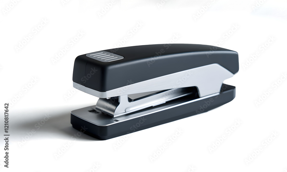 A 3D rendering of an office stapler isolated on white background PNG used for office work A 3D rendering of an office stapler isolated on white background PNG used for office work