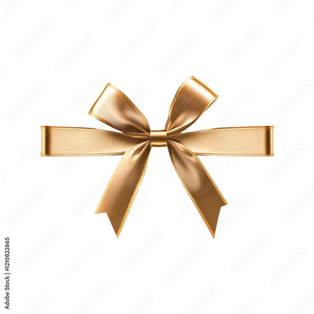Golden Bow on Gift Box Festive Celebration Present Golden Bow on Gift Box Festive Celebration Present