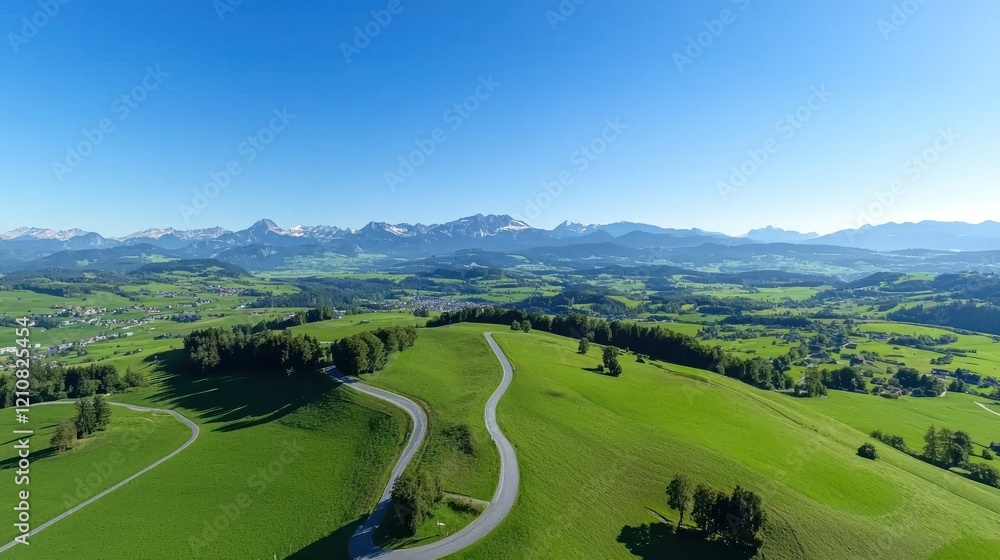 Serene Aerial Landscape