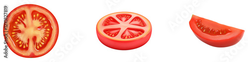 Wallpaper Mural Tomato slice isolated on transparent background, PNG, Set of Torontodigital.ca