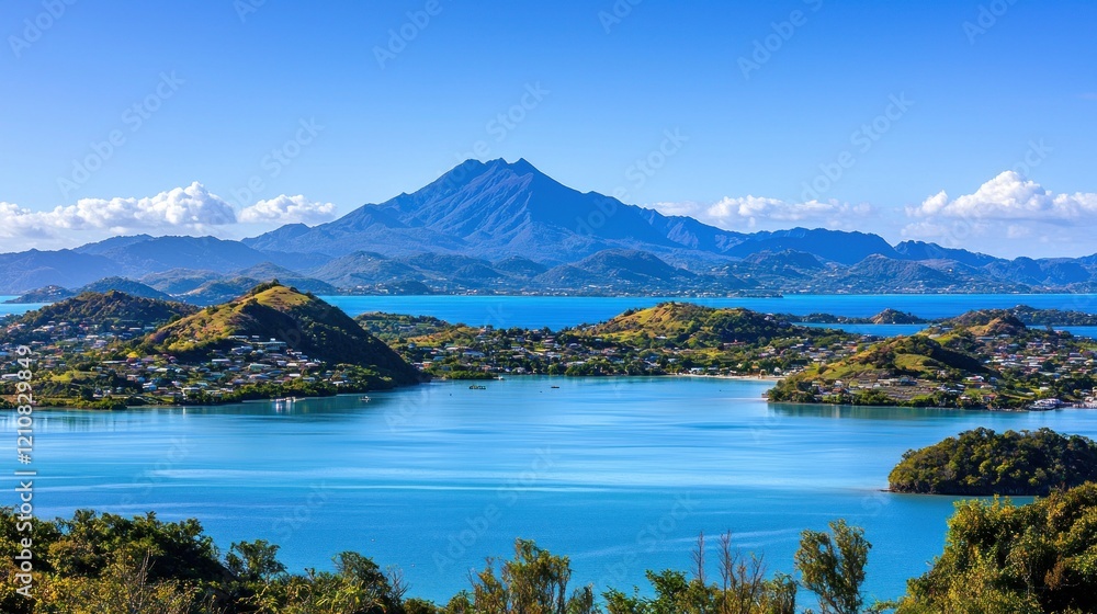 Naklejka premium Island Paradise Tropical Ocean View