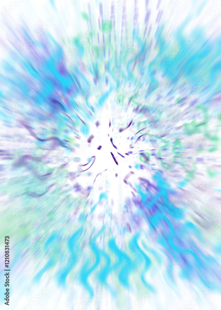 Obraz premium An abstract transparent iridescent color blur design element.