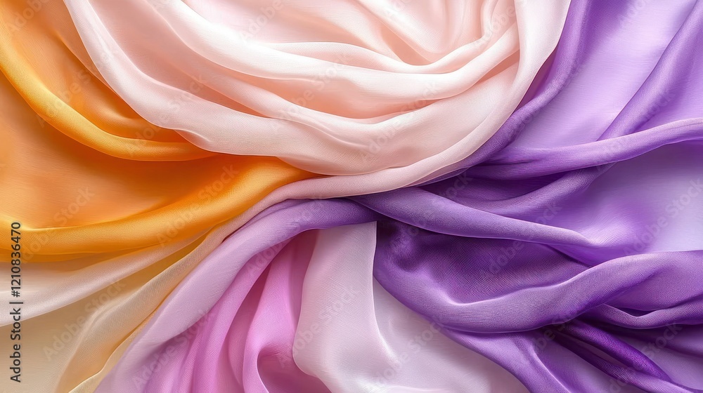 Fototapeta premium Pastel silk fabric swirl texture background