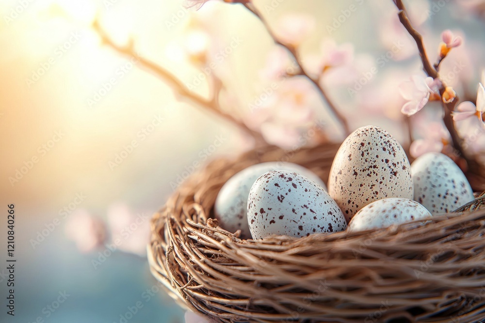 Nest of eggs with a few of them cracked open Nest of eggs with a few of them cracked open