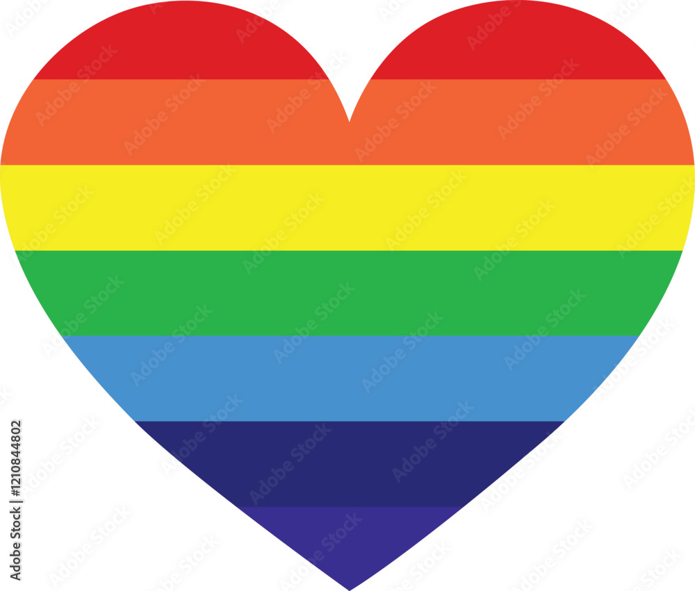Rainbow Heart icon design on white background Rainbow Heart icon design on white background