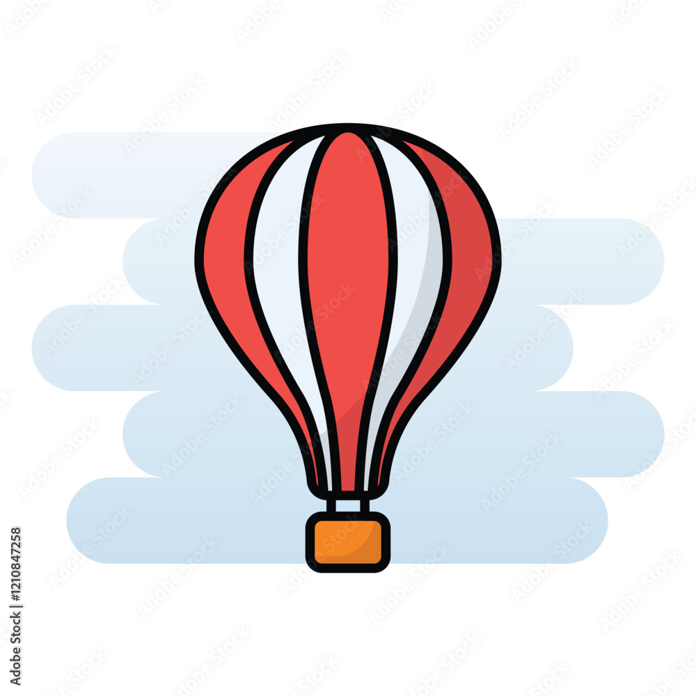 Obraz premium Hot Air Ballon vector icon