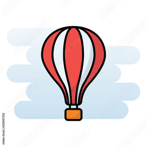 Hot Air Ballon vector icon
