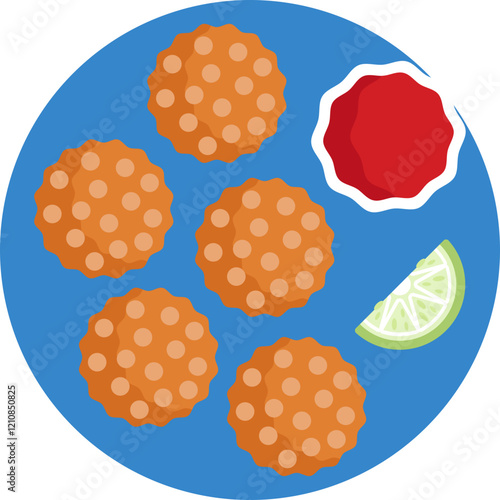 Sabudana Vada: A crispy, deep-fried fritter made from soaked tapioca pearls (sabudana), potatoes, and spices.