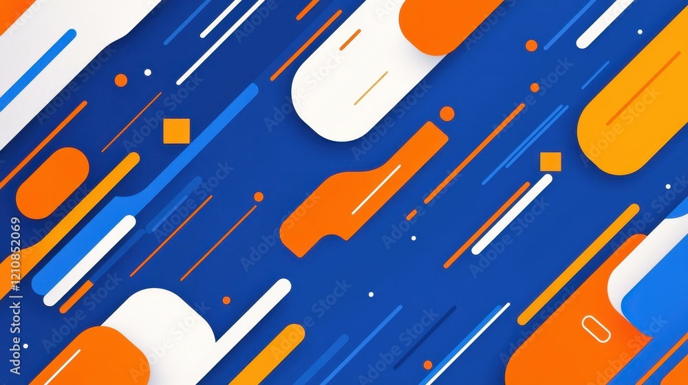 This sleek abstract background features a geometric design in blue, enhanced with dynamic orange lines for a modern feel. This sleek abstract background features a geometric design in blue, enhanced with dynamic orange lines for a modern feel.