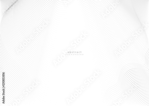 Abstract curvy geometric lines wave pattern background design