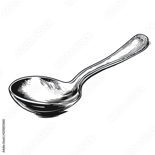Comic Spoon on white or transparent background