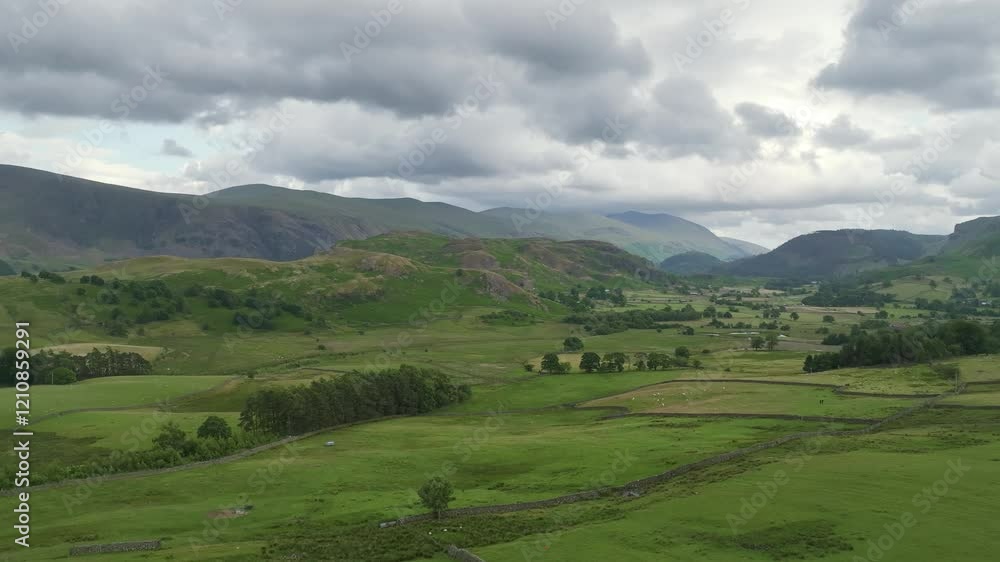 Castlerigg Stone Circle from a drone, Keswick, Lake District National Park, North West England Castlerigg Stone Circle from a drone, Keswick, Lake District National Park, North West England