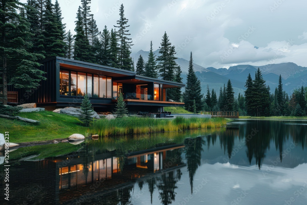 Fototapeta premium Modern Lake House