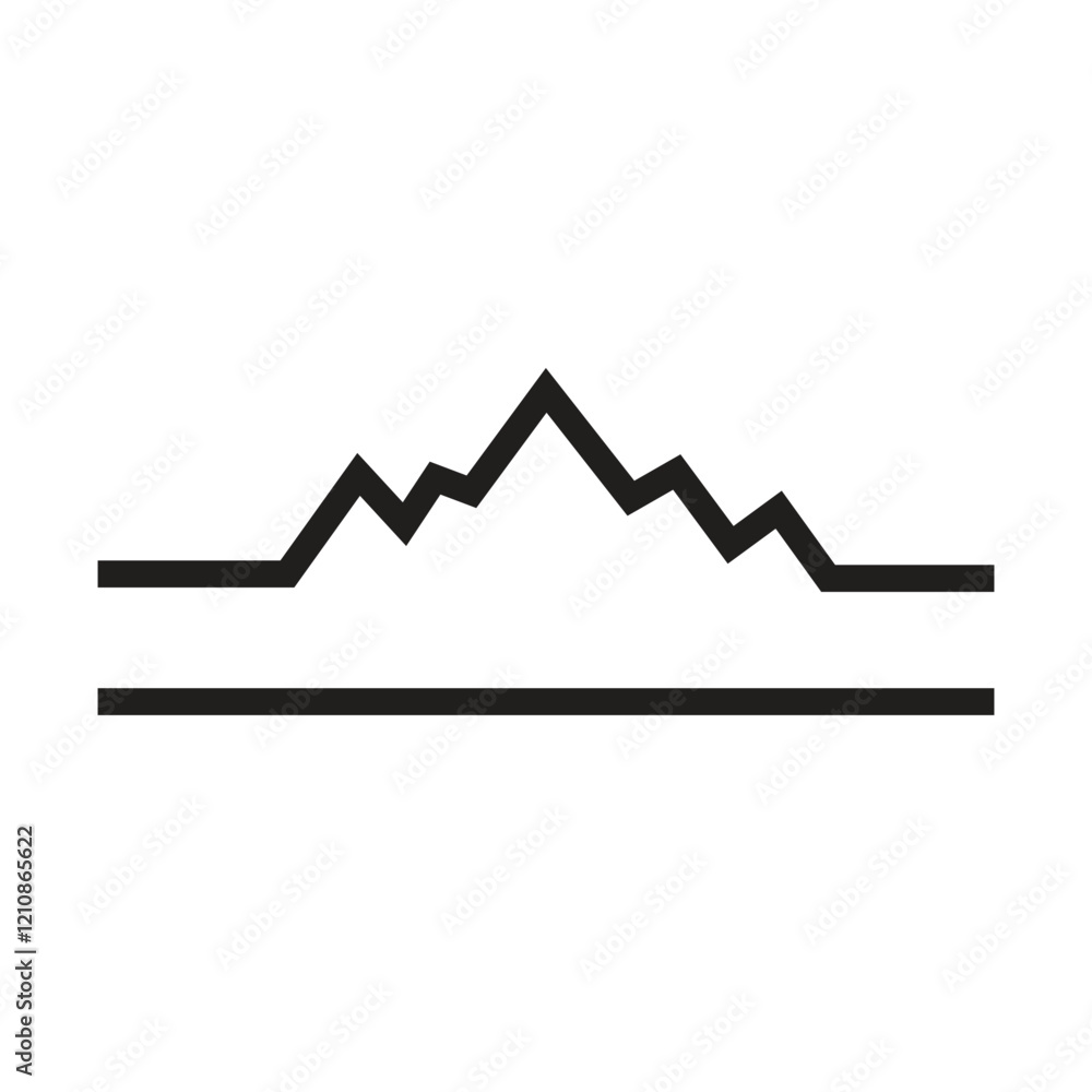 Design template logo mountain line stroke Design template logo mountain line stroke