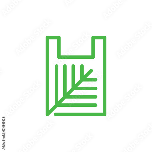 Logo ecobag line stroke unique design minimalist
