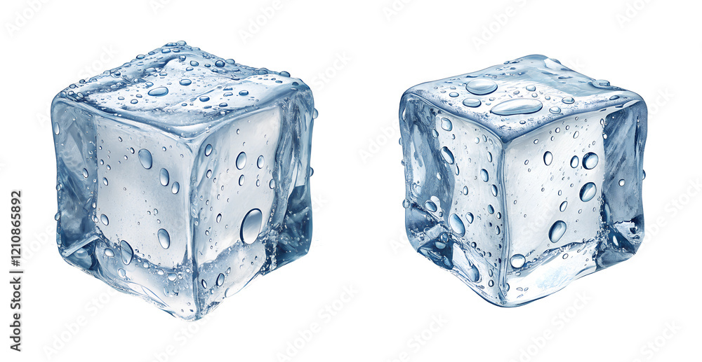 Obraz premium ice cube isolated on white background