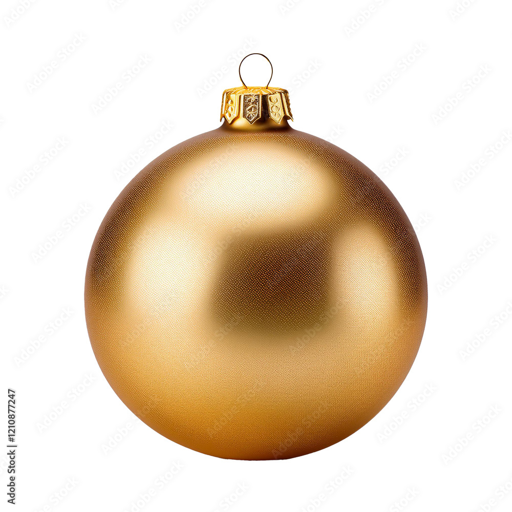 golden christmas ball isolated