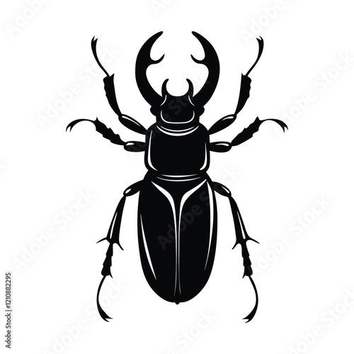 a stag beetle showcasing.