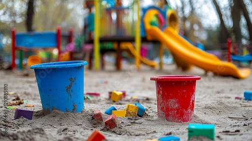 Wallpaper Mural Autumn playground sand toys Torontodigital.ca