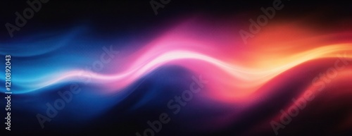 Wallpaper Mural Vibrant Abstract Artwork Flowing Waves of Light on Dark Background Torontodigital.ca