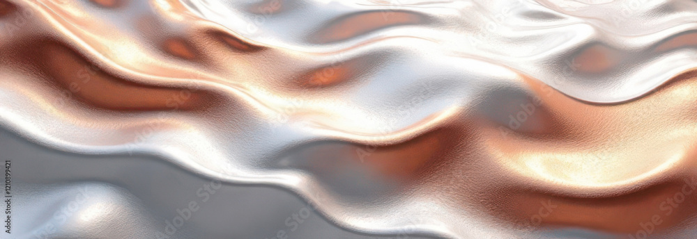 Fototapeta premium Abstract Metallic Fluid Art