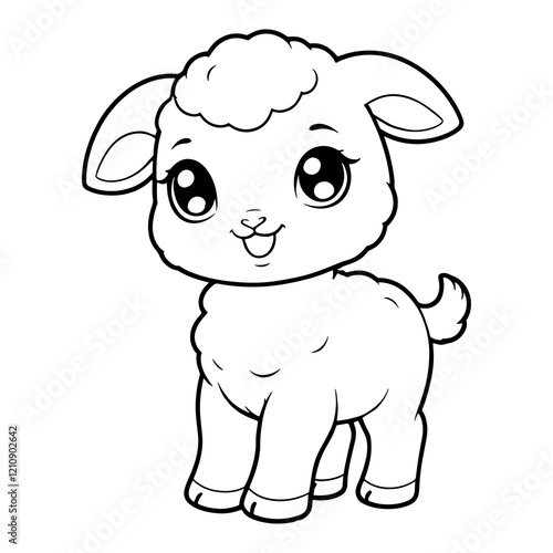Adorable coloring page featuring cute animals. Perfect for kids' activity books, educational materials, and creative projects