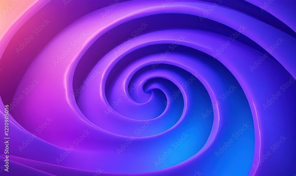 Futuristic Gradient Purple Blue Spiral Design with Smooth Glossy Surfaces and Ambient Lighting Futuristic Gradient Purple Blue Spiral Design with Smooth Glossy Surfaces and Ambient Lighting