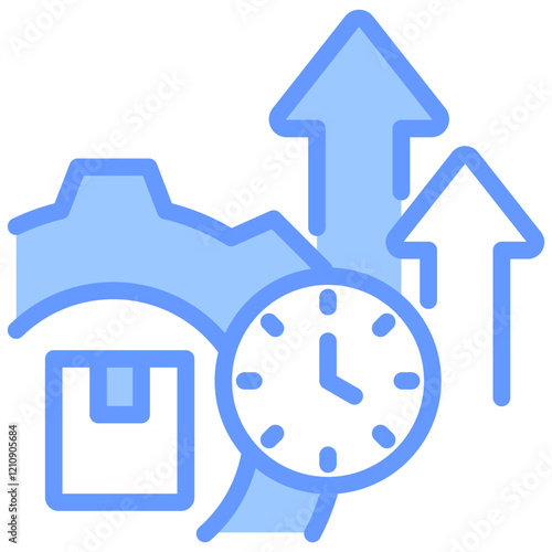 Productivity Blue Icon