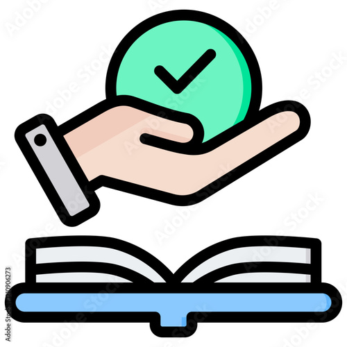 Feasibility Study Outline Color Icon