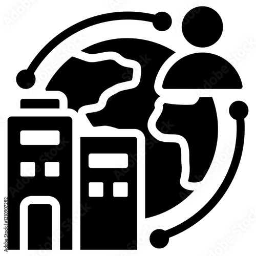 Outsourcing Glyph Icon
