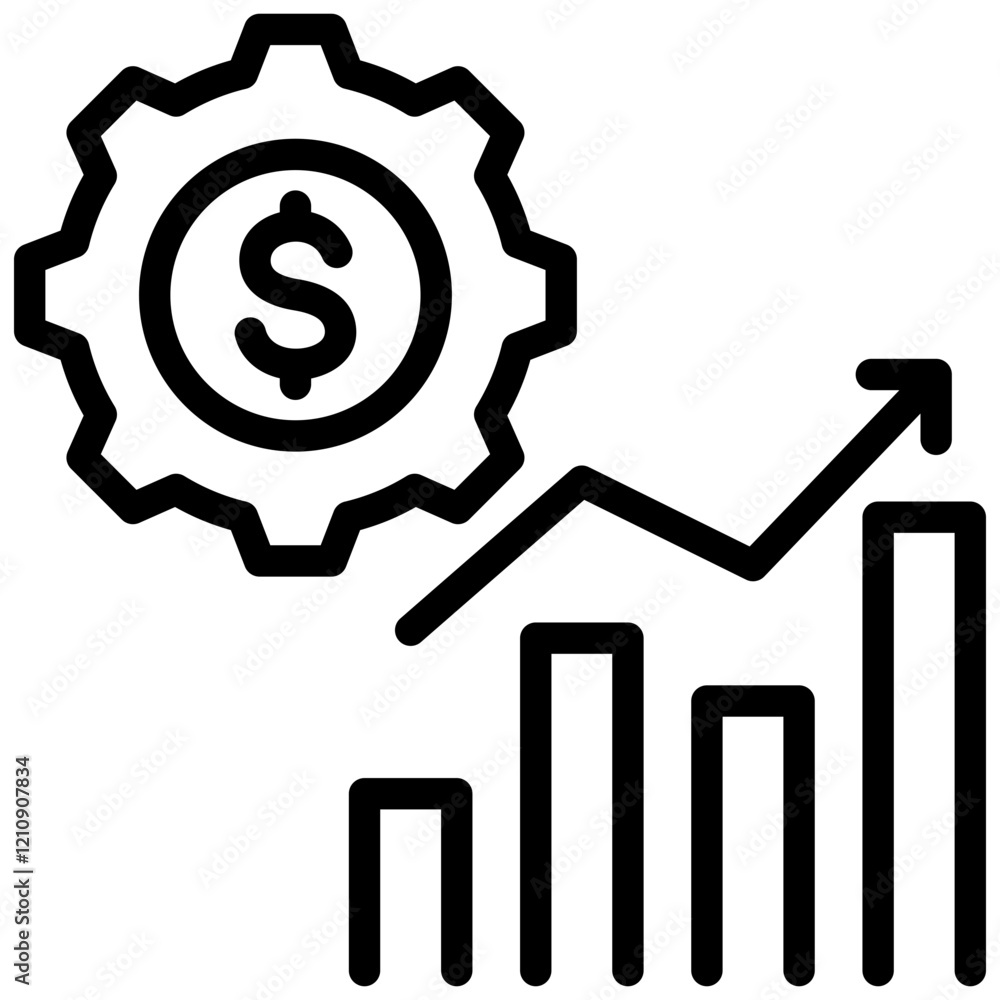 Economic Trends Outline Icon