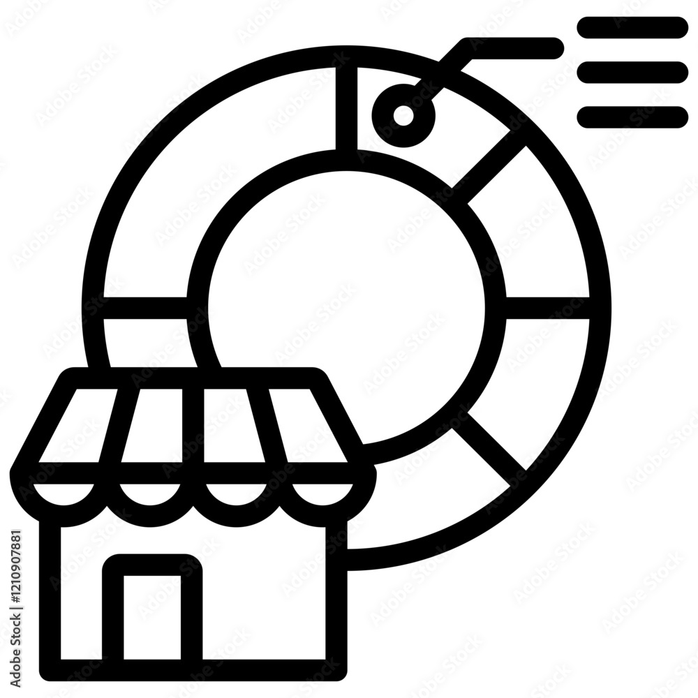 Market Segmentation Outline Icon Market Segmentation Outline Icon