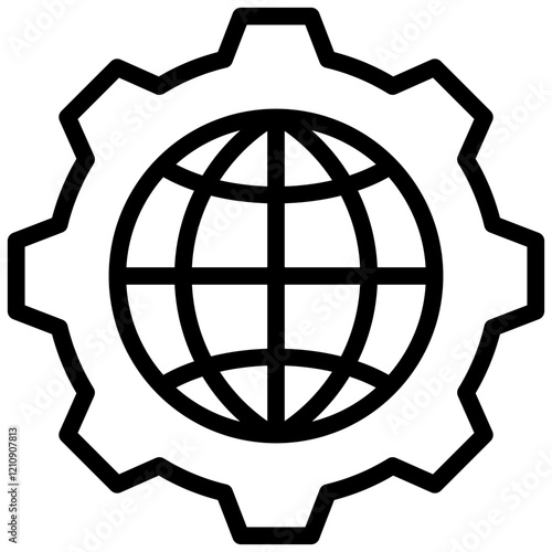 Globalization Outline Icon